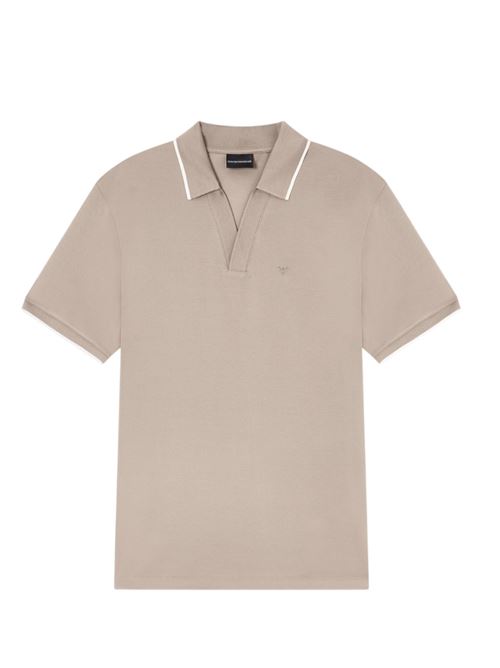 Polo con scollo V in piquet Emporio Armani | EM005852 AF12955.U6161